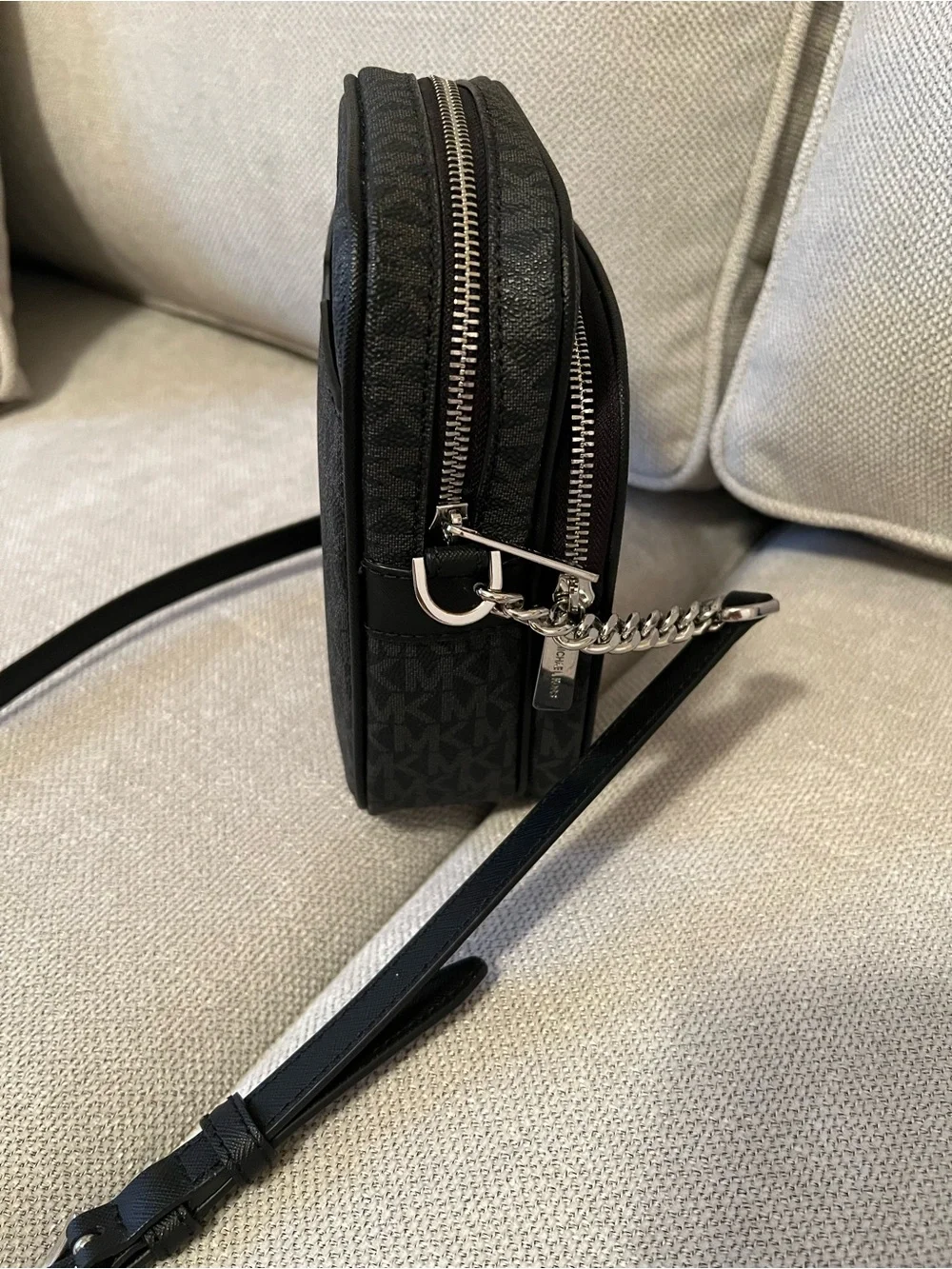 Michael Kors Charcoal/Black MK Signature Crossbody